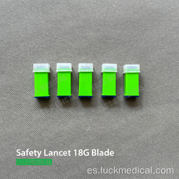 Safety Blood Lancet Blade Aguja 18G Diabetes